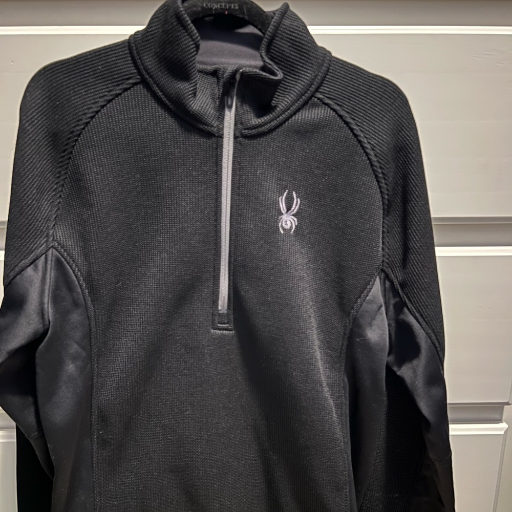 Mens large spyder quarter zip jacket base layer